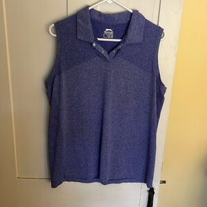 Slazenger tech body mapped sleeveless golf polo